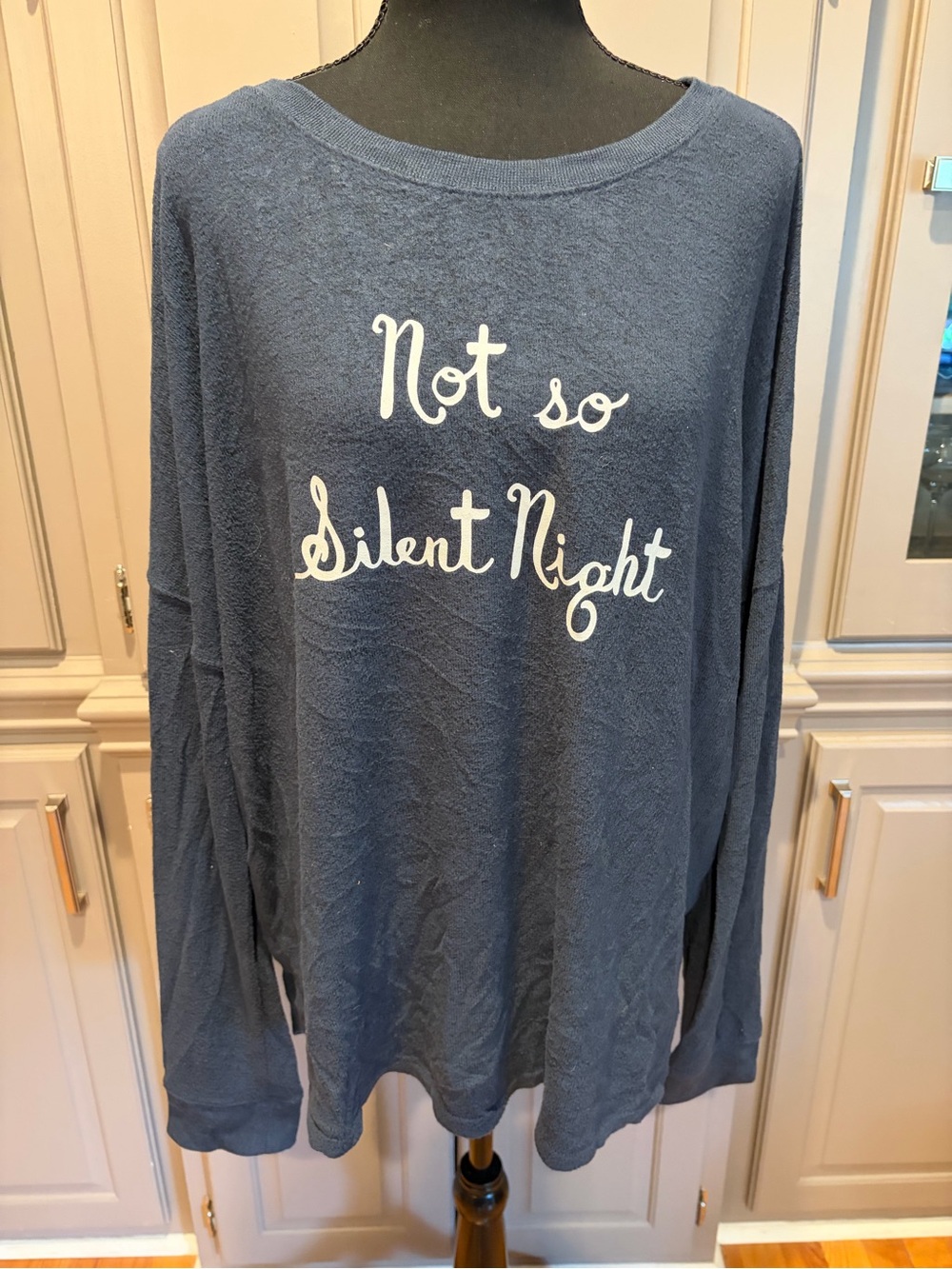free press Navy "Not So Silent Night" Long-Sleeve Sleep Top